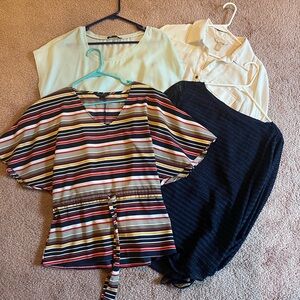 Banana Republic Women's Tops - Multicolor, Cream, Black